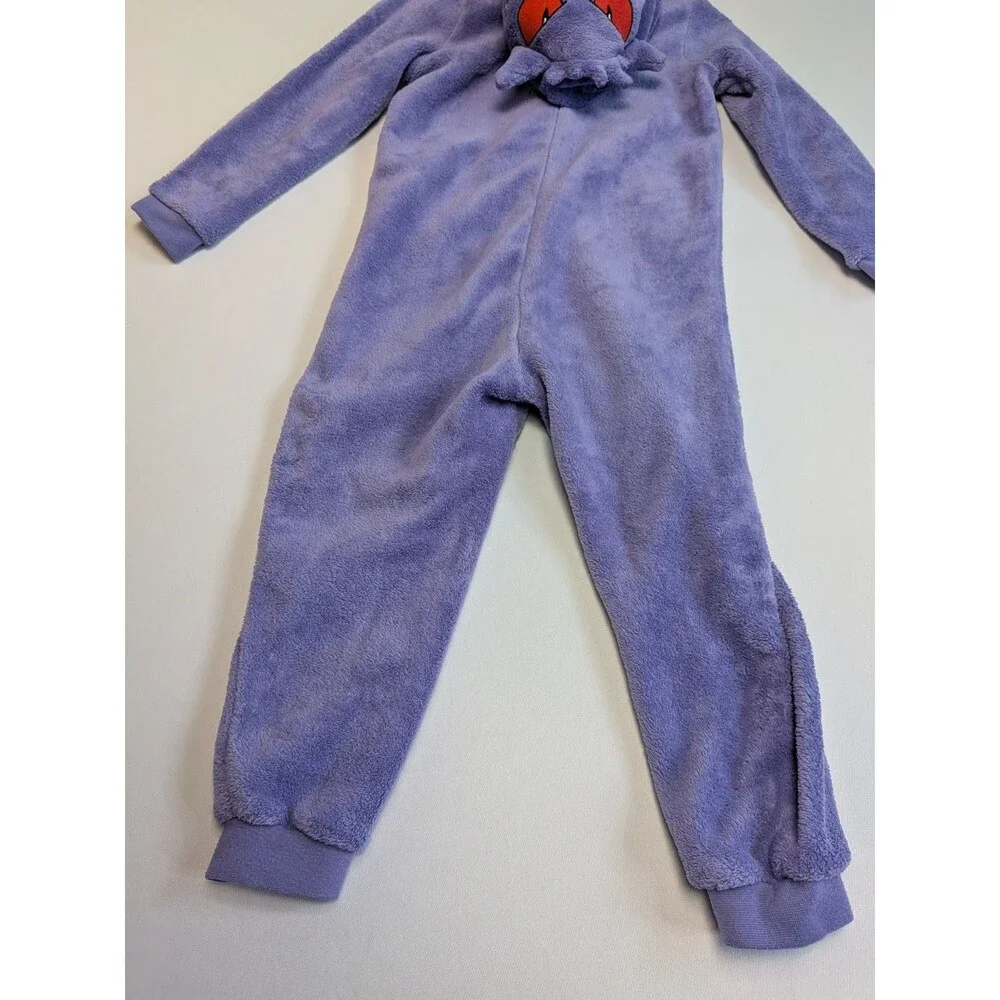 Boys Gengar Pokemon Hood Fleece Bodysuit Kids 5-6 (Fits A Little Small) Pajamas
